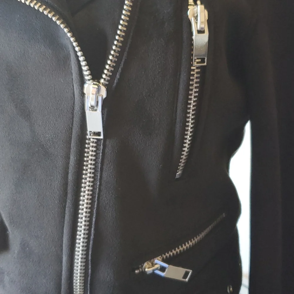 Zara Basic Outer ware faux suede jacket NWOT - Picture 7 of 13